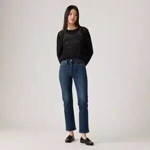 Levi's Wedgie Straight Jeans in Indifferent Indigo - Sz 31